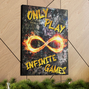 Infinite Games Motivational Canvas Wall Art