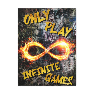 Infinite Games Motivational Canvas Wall Art