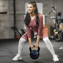 Load image into Gallery viewer, 5 10 15 lbs Weight Kettlebell Home Fitness 3 Pieces Set Kettle Bell